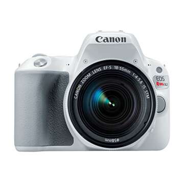 Canon Cameras US 2252C001 EOS Rebel SL2 (WH) EF-S 18-55mm f/4-5.6 STM (BK) Digital SLR Camera Kit, 3", White