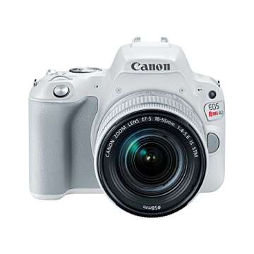 Canon Cameras US 2252C001 EOS Rebel SL2 (WH) EF-S 18-55mm f/4-5.6 STM (BK) Digital SLR Camera Kit, 3", White