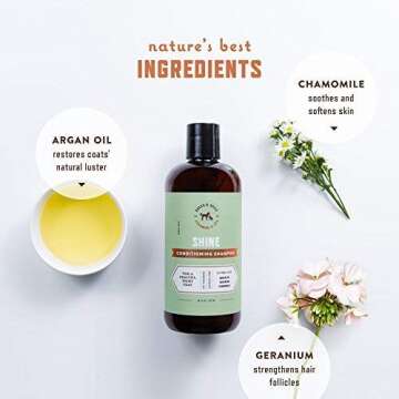 Rocco & Roxie Supply Co. Dog Shampoo and Conditioner - Soothe Oatmeal Shampoo for Itch Relief, Calm Hypoallergenic Shampoo for Sensitive Skin, and Shine Argan Oil Pet Wash - Puppy Bathing Supplies