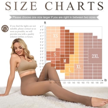 KBVOT Fleece Lined Tights for Women - Thermal & Stylish