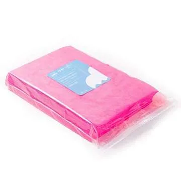 20 PCS Thick Massage Table Sheets Sets Disposable SPA Bed Sheets Non Woven Fabric Lash Bed Cover 31" X 70" Pink