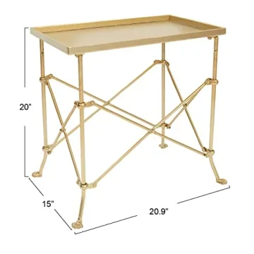 Creative Co-op EC0221 Elegant Metal Accent Table 20"