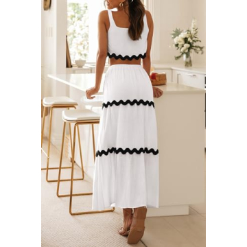 Stylish PRETTYGARDEN Summer 2 Piece Beach Outfit