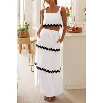 Stylish PRETTYGARDEN Summer 2 Piece Beach Outfit