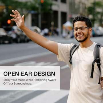 GenXenon Bluetooth Audio Smart Glasses, Blue Light Glasses for women and men, Open Ear sound with Mic & Speakers, Blue light Filter & Polarized Sunglasses Lenses, Touch & Voice Assistant