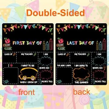 First & Last Day of School Chalkboard Sign for Kids
