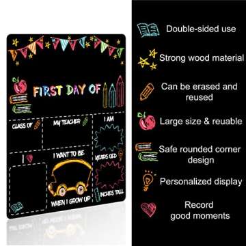 First & Last Day of School Chalkboard Sign for Kids