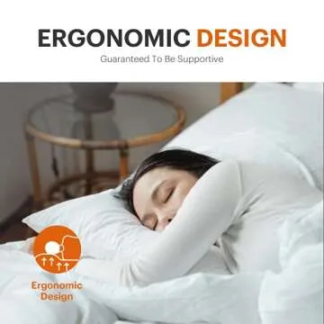 Acanva Basic Bed Pillow Soft Rest Cushion Stuffer for Sleeping, Standard, White 2 Count