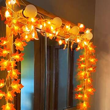4 Pack Fall LED Garland for Thanksgiving Decor