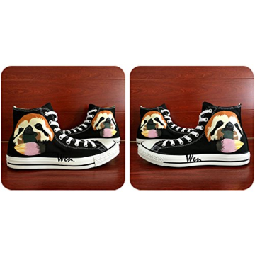 Wen Hand Painted Animal Sloth Canvas Sneakers for Unisex