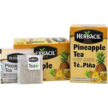 Herbacil Pineapple Tea – Refreshing Herbal Tea Infusion with Dehydrated Pineapple Fruit
