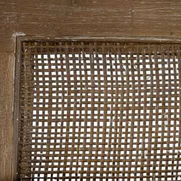 Elegant Linon Memphis 17" Wood Bench with Cane Back