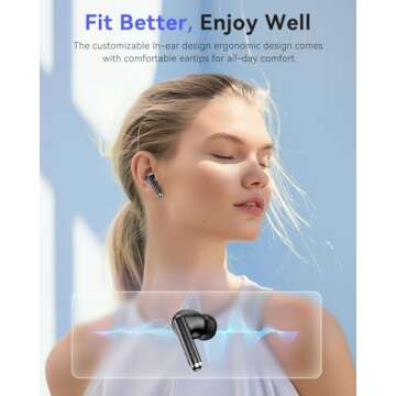 BHNYBWUL Wireless Earbuds Bluetooth 5.3 with 50H Playback