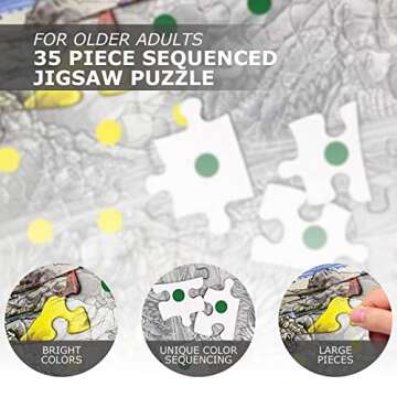 Keeping Busy Exploring The Seashore Puzzle for Older Adults with Dementia - 35 Piece Sequenced Jigsa...