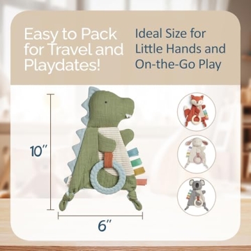 Itzy Ritzy Bitzy Crinkle Dinosaur Toy for Babies 0+