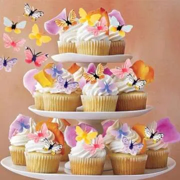 YOcity 72Pcs Edible Butterfly Toppers for Cakes
