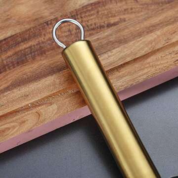 Berglander Pizza Wheel, Gold Handle Stainless Steel Pizza Cutter, Super Sharp Pizza Slicer With Titanium Gold Plating, Pastry Cutter, Easy to Clean And Stored (Gold Handle)