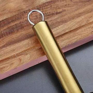 Berglander Pizza Wheel, Gold Handle Stainless Steel Pizza Cutter, Super Sharp Pizza Slicer With Titanium Gold Plating, Pastry Cutter, Easy to Clean And Stored (Gold Handle)