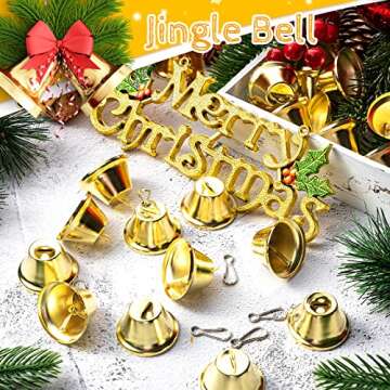 30 Mini Brass Craft Bells - Perfect for Decor & DIY