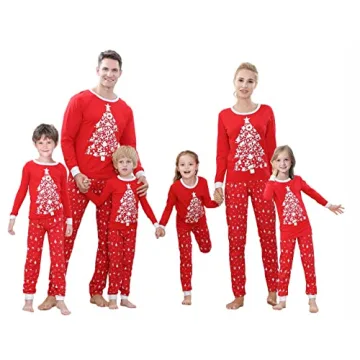 Benaive Matching Family Christmas Pajamas Set for Kids and Adults - Cozy Holiday Sleepwear in Green ...