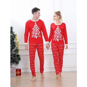 Benaive Family Christmas Pajamas Set - Comfortable Holiday PJs