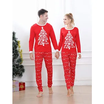 Benaive Family Christmas Pajamas Set - Comfortable Holiday PJs