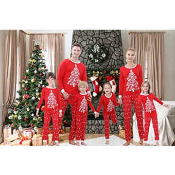 Benaive Family Christmas Pajamas Set - Comfortable Holiday PJs