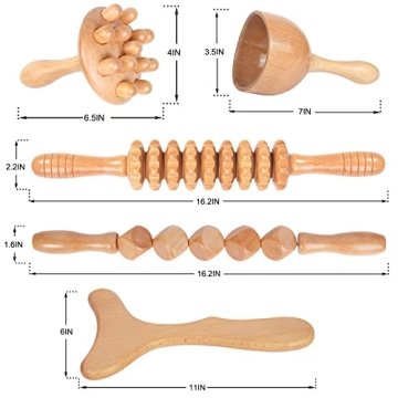 Komogir Wood Therapy Massage Kit for Healing & Relaxation