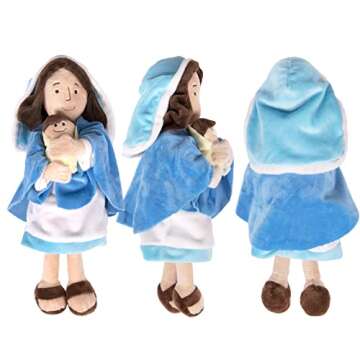 Kangaroo - Mother Mary Holding Baby Jesus Plush Stuffed Toy | Christians Religious Toys Savior Plush Religious Figure | Christmas, Kids' Bedrooms, Churches, Decoration 13 Inch