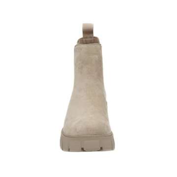 CUSHIONAIRE Women's Sasha slip on chelsea boot +Memory Foam, Taupe Suede 8