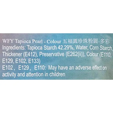 Wu Fu Yuan Colored Tapioca Pearls for Bubble Tea