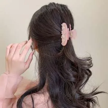 LILIE&WHITE Pink Acrylic Bow Hair Clip - Stylish and Sturdy