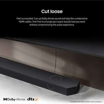 SAMSUNG HW-Q800C 5.1.2ch Soundbar w/ Wireless Dolby Audio, Q-Symphony, SpaceFit Sound Pro, Adaptive Sound, Game Mode Pro, Airplay 2, AVA, 8-Inch Subwoofer, Alexa Built-In