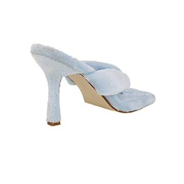 Vivianly Furry Stiletto Heel Flip Flops for Style and Comfort