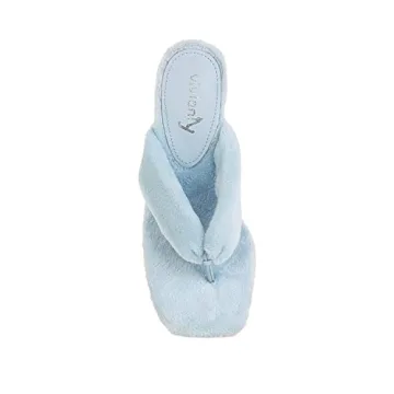 Vivianly Furry Stiletto Heel Flip Flops for Style and Comfort