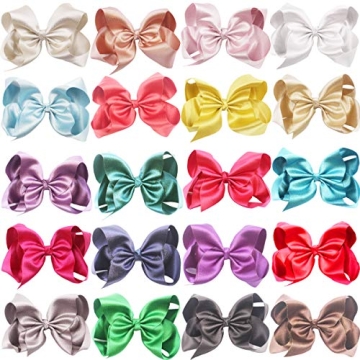 20PCS Girls Glitter Hair Bows Clips for Kids Accessories