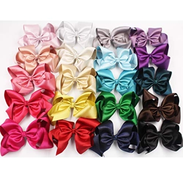 20PCS Girls Glitter Hair Bows Clips for Kids Accessories