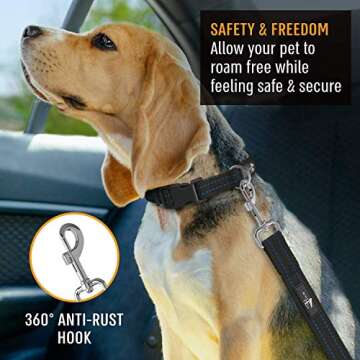 Active Pets Dog Car Seat Belt Harness, Safety Travel Restraint System for Small to Large Dogs, Crash...