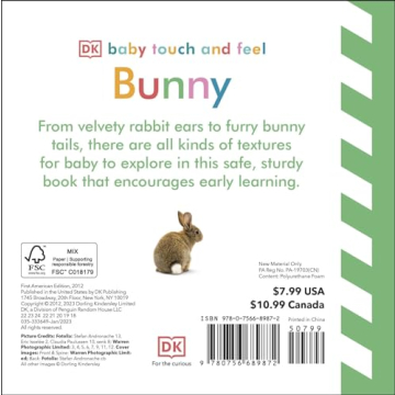 Baby Touch and Feel Bunny Book for Babies and Toddlers