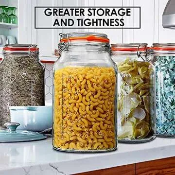 Wide-Mouth Glass Canning Jars with Airtight Lids 1-Gallon