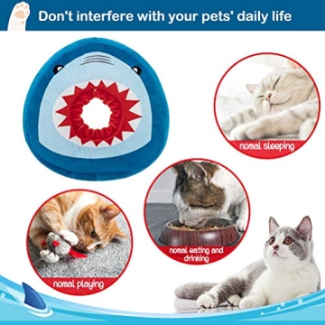 Soft Adjustable Shark Design Cat Recovery Collar for Healing