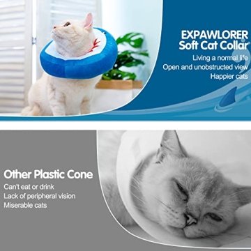 Soft Adjustable Shark Design Cat Recovery Collar for Healing