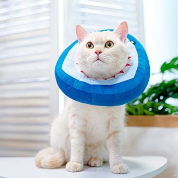 Soft Adjustable Shark Design Cat Recovery Collar for Healing