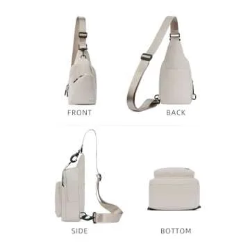 WESTBRONCO Small Sling Bag Lightweight Crossbody for Travel