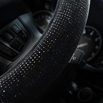 Valleycomfy Bling Crystal Steering Wheel Cover for Cars