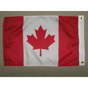 Annin Flagmakers Canadian Courtesy Flag 12'' x 18''