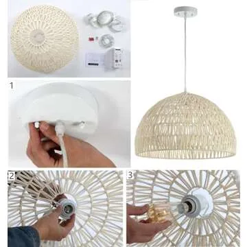 JONATHAN Y Campana 20" Ceiling Light Fixture - Bohemian Style