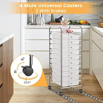 Versatile OFFICEJOY Storage Cart with 10 Drawers