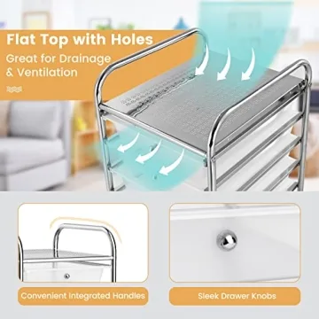 Versatile OFFICEJOY Storage Cart with 10 Drawers