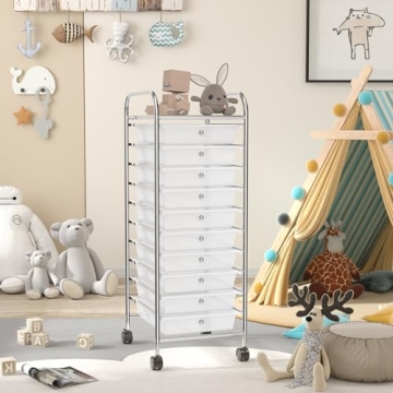 Versatile OFFICEJOY Storage Cart with 10 Drawers